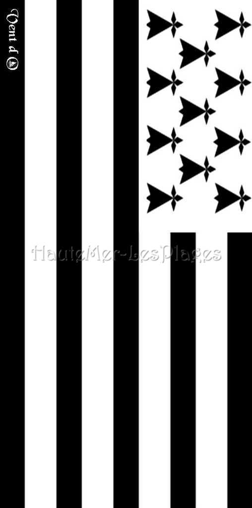 Serviette De Plage Bretagne Gwenn Ha Du